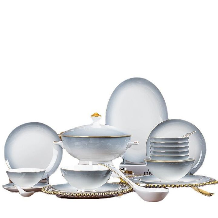 Jingdezhen%20Bone%20Dishes,%20Cutlery%20Gold%20Border%20Porcelain%20Bowls,%20Nordic%20Household%20Dining%20Plate%20Bowl%20Set,%20Underglaze%20Color%20Gift%20Ceramics%20-%20Image%205