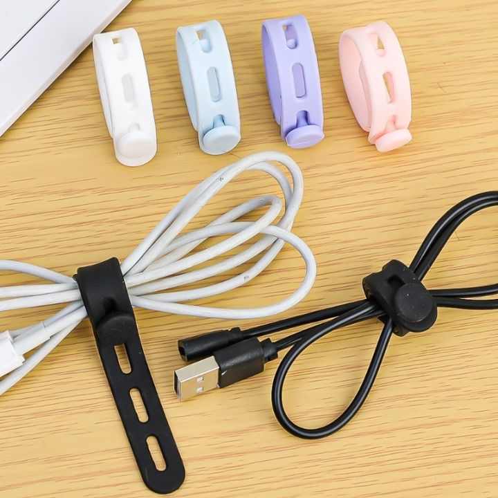 5%20Pcs/%20Set%20Portable%204%20Holes%20Adjustable%20Silicone%20Wire%20Manager%20Ties%20Space%20Saving%20Data%20Cable%20Organizer%20Strap%20Computer%20Mouse%20Line%20Winder%20Tape%20-%20Image%202