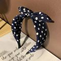 Red Polka Dots Bow Headband for Women Hair Accessories Lovely Rabbit Ear Knotted Hairband Not Slip Adults Hair Band.