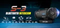 SCS S3 BLUETOOTH HELMET HEADSET MOTORCYCLE INTERCOM FM RADIO. 