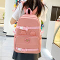 Four-piece set for the beginning of the school season, new simple girls' children's primary and secondary school school bags, large-capacity backpacks, college style backpacks. 