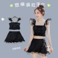 2023New Swimwear Super GirlinsWind Split Student Conservative Cover Belly Thin Small Chest Gathered Hot Spring. 