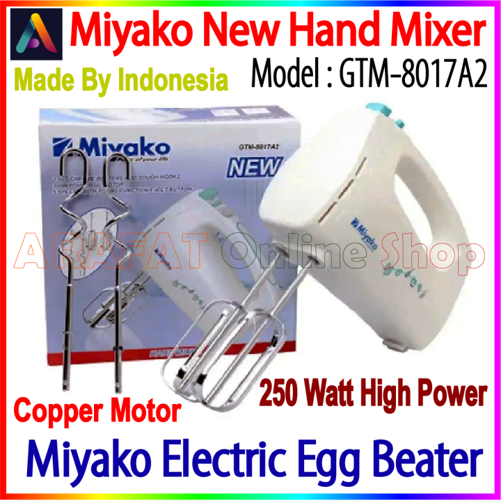 Miyako New Hand Mixer GTM-8017-A2 (Egg Beater) - White