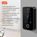 Tuya Smart APP Wifi Access Control Machine Reader Mobile Phone Remote Unlock Fingerprint Password RF Card Door Lock Controller. 