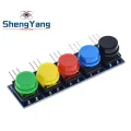 【happy one】5pcs Big key module Big button module Light touch switch with hat High level for arduino or raspberry pi 3. 