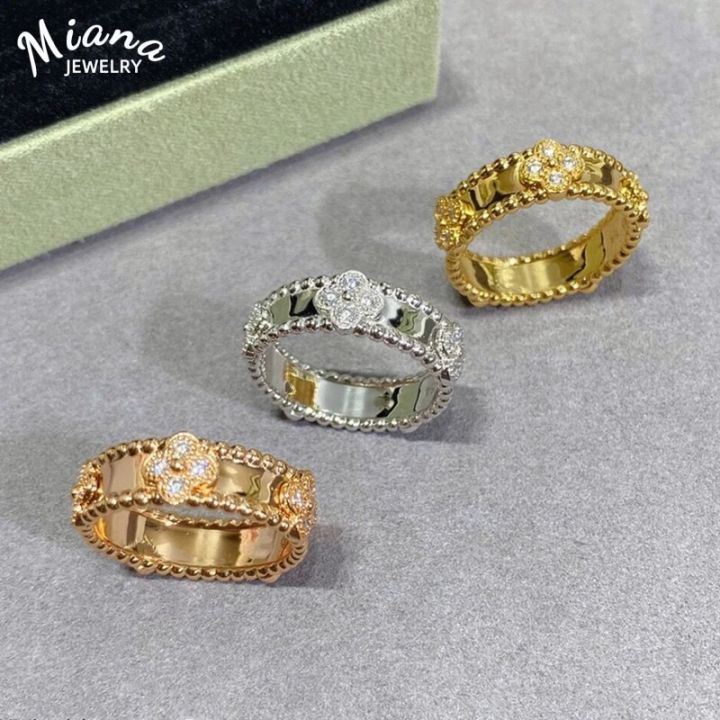European Classic Luxury High Quality Jewelry 925 Sterling Silver Zircon Kaleidoscope Ring Women's Exquisite Fashion Luxury Brand