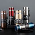 1000ML Large Capacity Stainless Steel Thermos Portable Vacuum Flask Insulated Tumbler with Rope Thermal Bottle Drinkware. 