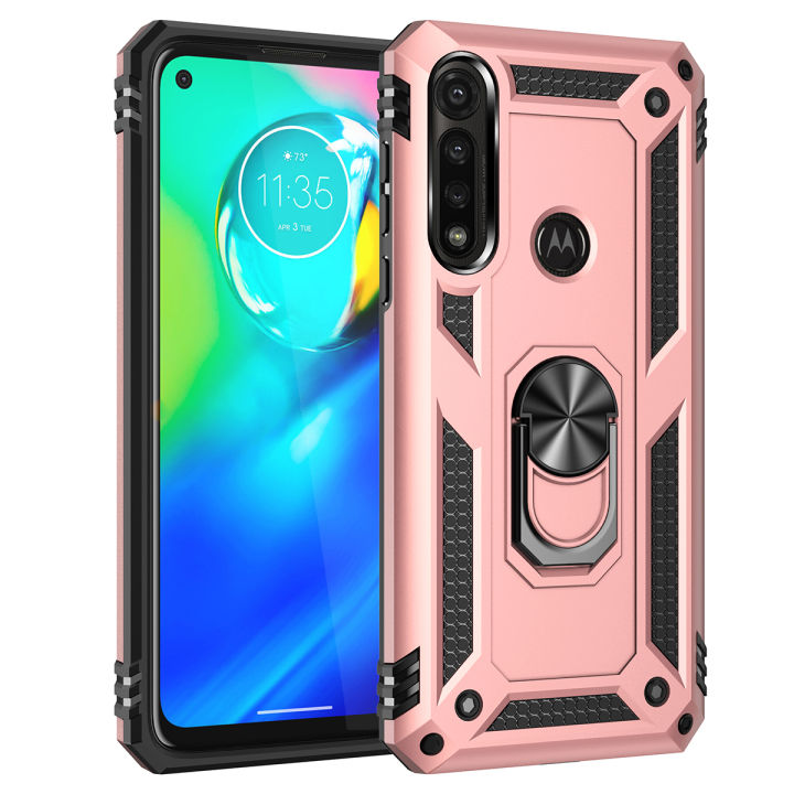 Shockproof Armor Case For Motorola Moto G Power Phone Case Car Ring Stand Bumper Silicone Back Cover