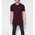 Men's T Shirt Round Neck Solid-colored T-shirt for Male Round-neck Medium and Long Section Tops Tshirt. 