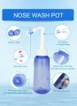 Nasal Wash Bottle Sinus Rinsing Bottle Cleaner Pressure Irrigation Neti-Pot with Sticker Thermometer for Adult & Kid.