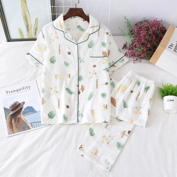 100%25%20Cotton%20Women's%20Sleepwear%20Soft%20Pajama%20Sets%20on%20Down%20Long%20Sleeve%20Pj%20Floral%20Pajama%20Set%20Autumn%20Female%20Pyjamas%20-%20Image%205