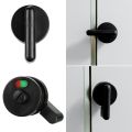Bathroom Nylon Plastic Partition Door Lock Handle Indicator Lock Black. 