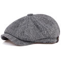 Men Newsboy Hats Peaky Autumn Vintage Herringbone Octagon Cap Women Casual Stripe Berets Gatsby Flat Hat. 