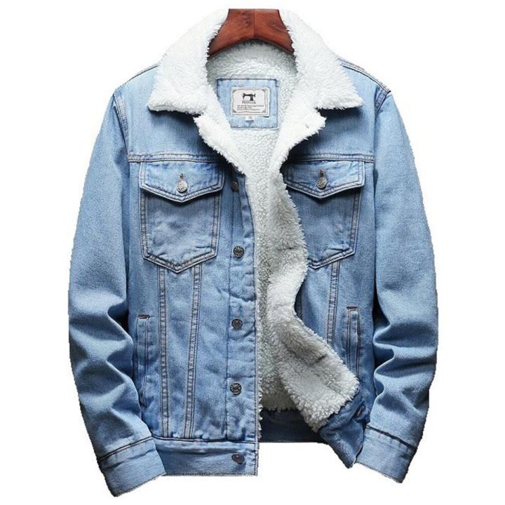 Trucker Jacket For Men Fleece Lined Jean Jackets Cowboy Jacket For