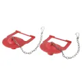 2 PCS 2 Inch Toilet Flapper for Kohler Shark-Fin Flapper Replacement Kit, Replace for Kohler Toilet Part 84138, 84314, 85655 and 89825- with Steel Chain and Hook. 