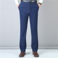 Peking Story Jeans Man Middle-aged Denim Jeans Casual Middle Waist Loose Long Pants Male Straight Jeans Classical Big Size 40 41. 