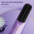 Cordless Electric Hair Brushes Straightener Brush Ionic Heat Comb for Women Travel Portable Dryer and Straightening Brush Styler. 