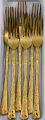 ✨ AD Golden Elegance Dinner Fork Set ✨ 8 Inch | 6 Pcs Set | Premium Stainless Steel | Gold Finish.