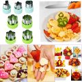 Fruit Vegetable Cutters for Children Kids Food Cookie Sandwich Mold Maker With Shapes Toast Bread Mould Set Kitchen Bento Tools.