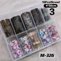 【Support-Cod】 10 Roll Flower Nail Foils Transfer Stickers Nail Decals Manicure Decoration DIY QUANYIN. 