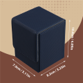 Card Case Deck Box Sleeved Cards Deck Game Box for Yugioh Binders: 100+, Drak Blue.