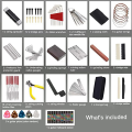 77 Pieces Guitar Maintenance Kit Repair Tool Set Metal+Plastic String Instruments with Tote Bag Acoustic Guitar,. 