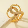 High Quality Luxury Opening Bangle Classic Cross Designer Bracelet Exaggerated Wide Cuff Bracelets Women Fashion Jewelry. 