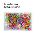 Creative Colorful Loom Bands Set Rainbow Bracelet Making Kit DIY Rubber Band Woven Bracelets Craft Toys For Girls Birthday Gifts. 