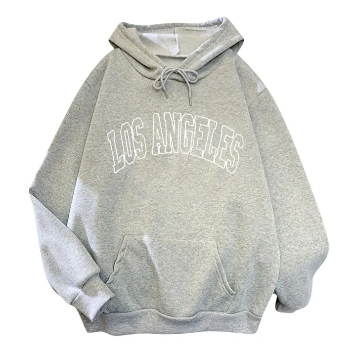 Vintage%20Hoodie%20Women's%20Los%20Angeles%20Print%20Hoody%20Long-sleeved%20Sweatshirt%20Casual%20Blouse%20Pullover%20White%20Tops%20With%20Pocket%20Polerones%20-%20Image%204