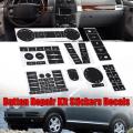 Radio Climate Headlight Window Switch Button Repair Decal Sticker For VW Touareg. 