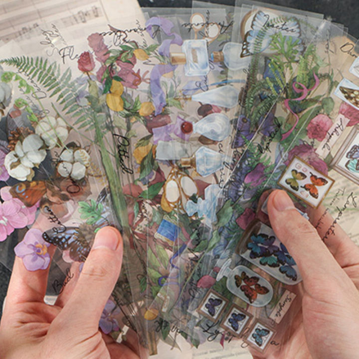 RHS%20Online%206PCS%20PET%20Flat%20Stickers%20Flower%20Series%20Rose%20Butterfly%20Album%20Diary%20Decorative%20Scrapbooking%20Sticker%20Gift%20-%20Image%206