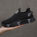 Cross-border wholesale sneakers trendy men's shoes autumn new running shoes athleisure shoes men's flying weaving shoes trendy shoes men.