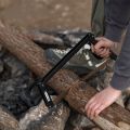 Outdoor Aluminum Alloy Folding Saw Multifunctional Portable Camping Saw - black.