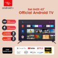 itel G431 43" Smart Android TV, 1 GB Ram 8 GB Rom, Official Android 9.0, Full HD 1080*1920. 