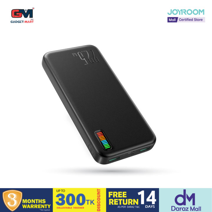 Joyroom JR-QP194 Dazzling Series 22.5W High Speed Charging 10000mAh Power Bank - Black