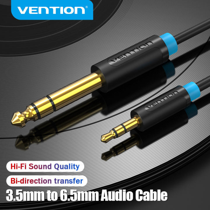 Vention Audio Cable 3.5mm to 6.35mm Aux Cable Adapter TRS 6.35mm Male 1/4 Mono Jack to Stereo 1/8 Jack 3.5mm for Mixer Amplifier Guitar Bi-direction Jack 6.35 to 3.5 Jack Male to Male Audio Cable Guitar Jack to Aux