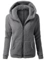 Autumn Winter Warm Jacket Women Hooded 2020 S-5XL Casual Female Hoodies Sweatershirt Zipper Coat Solid Soft Fleece Women Coat. 