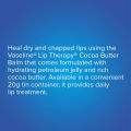 Vaseline Lip Therapy with Cocoa Butter 20 G Moisturizing And Conditioning Lip Balm. 