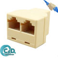 RJ45 LAN Network 8P8C Ethernet Splitter Connector Adapter 1 Female to 2 Female. 