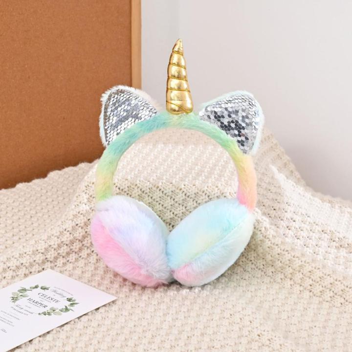 Unicorn%20earmuffs%20Unicorn%20Plush%20Headband%20Fluffy%20earmuffs%20Average%20size%20Children's%20earmuffs%20for%20Winter%20Outdoor%20activities%20Cold%20-%20Image%209
