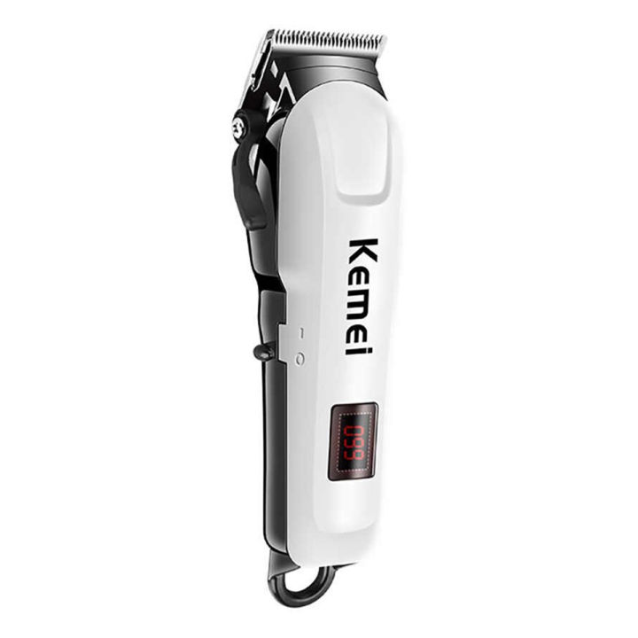 Kemei KM-809A Digital Electric Rechargeable Professional Hair Clipper Trimmer