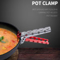 Aluminum Pot Clamp Pan Handler Pot Lifter Cooking Gripper Camping Cookware Dish Holder.