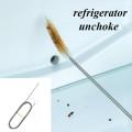 Tube Washing Spiral Cleaning Brush Pipe Cleaning Drain Dredge Air Pump Hose Refrigerator Flexible Hose Cleaner-white.