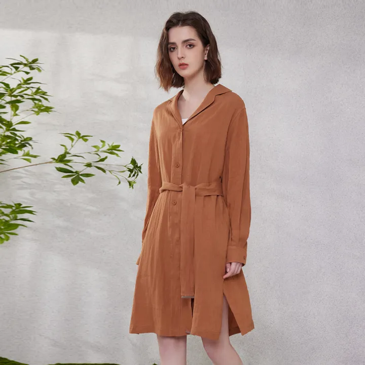 K2059L%20Luxury%20Brand%20Clothing%20for%20Women%20Ladies%20Shirt%20Dress%20Blouse%20Dresses%20100%25%20Pure%20Linen%20Clothes%20-%20Image%202