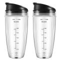 24OZ Replacement Cups Compatible for Ninja Nutri BN401, BN701, SS101. 