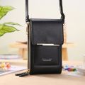 Women Bag Touch Screen Cell Phone Purse Smartphone Wallet Leather Shoulder Strap Handbag. 