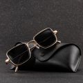New Vintage Metal Steampunk Sunglasses Men Women Square Sun Glasses For Men Women Stylish Retro Brand Shades Male Female UV400.