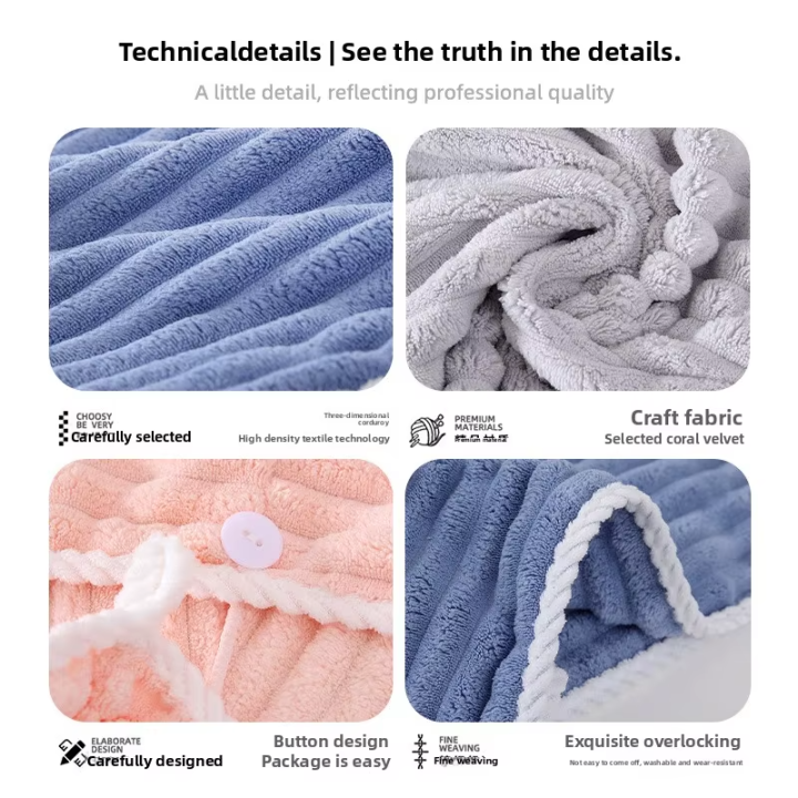 Women's%20Thickened%20Coral%20Fleece%20Hair%20Drying%20Towel%20Quick-Dry%20Turban%20Wipe%20Cap%20for%20Home%20or%20Travel%20-%20Image%203
