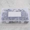 60-Piece Hose Clamp Set, 8-38 mm Pipe Clamps Made of 201 Stainless Steel, 7 Sizes Hose Clamps, Hose Ties, for Pipes. 