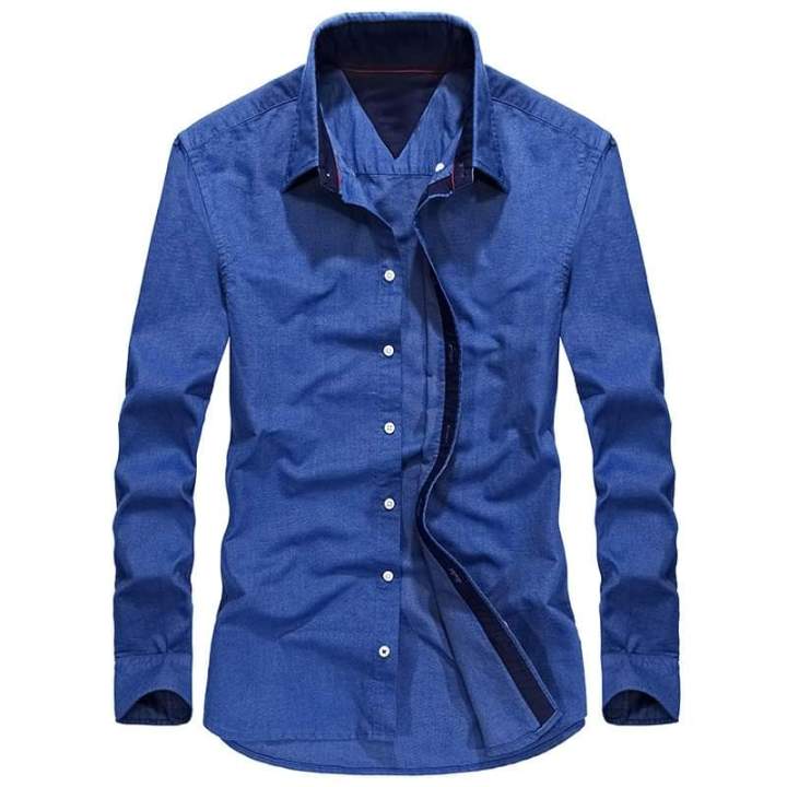 NEW%20STYEL%20Caotton%20Long%20sleeve%20shirt%20for%20Solid%20Shirt%20For%20Men%20-%20Image%203